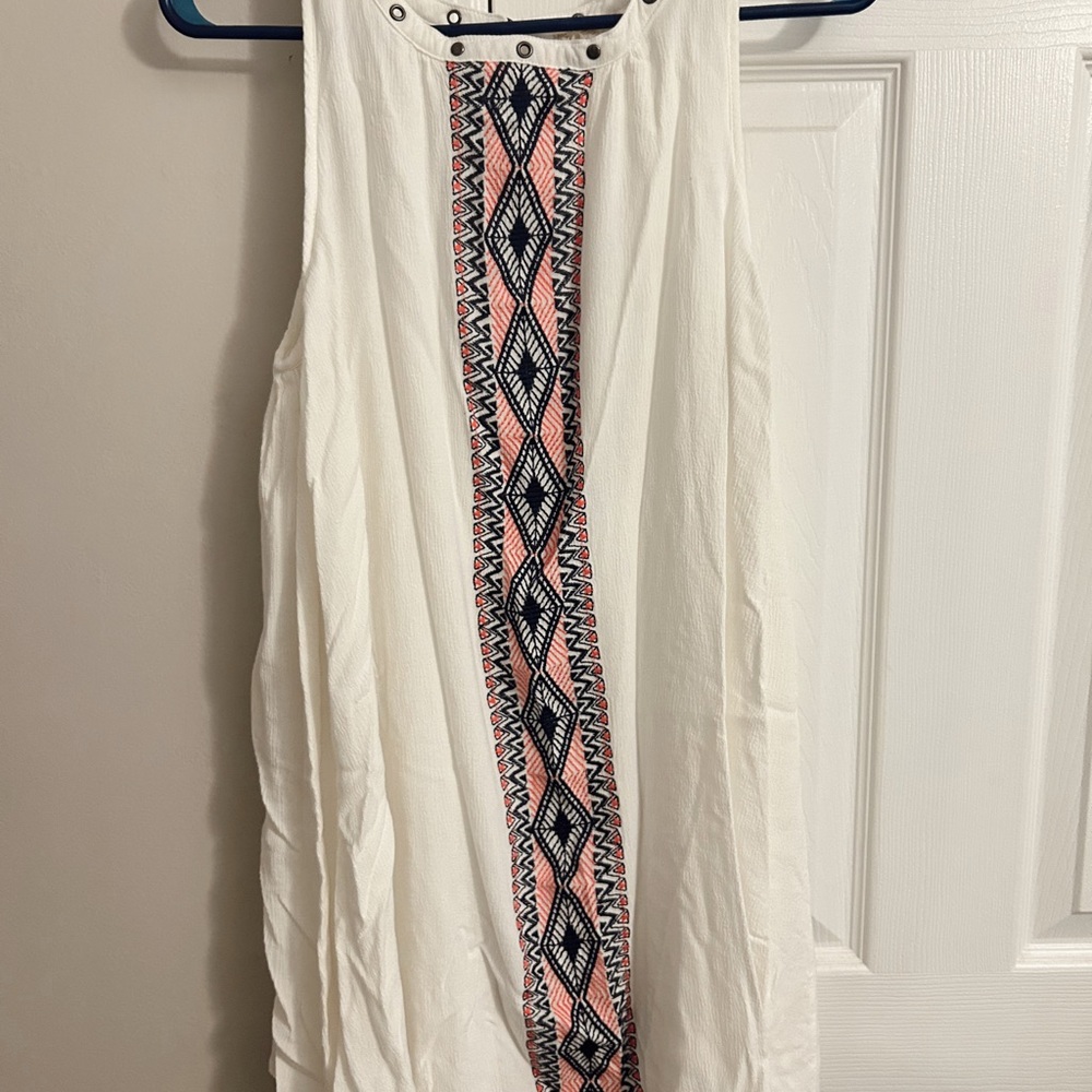 Universal Thread Ivory Blouse with Metallic Accents